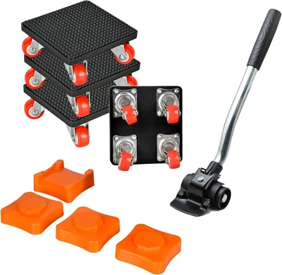 Produktbild von 9-teiliges Set für Möbeltransport mit Lastenheber und drehbaren Möbelrollern