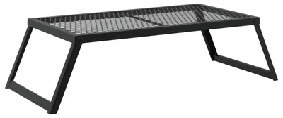 Immagine prodotto di vidaXL Barbecue da campeggio pieghevole Nero 58 x 31 x 2 cm Acciaio legato