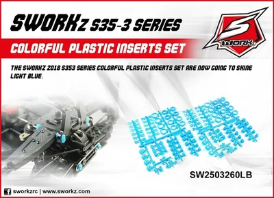 Imagen del producto de Insertos de plástico SWORKz, color azul, 2 juegos