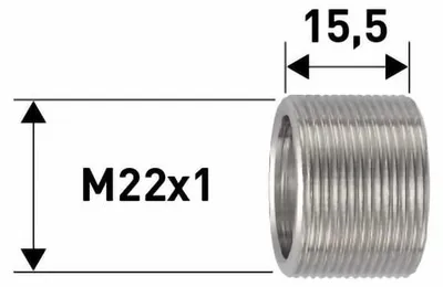 Obrázek produktu pro Neoperl závitové trubičky M22x1, délka 15,5 mm