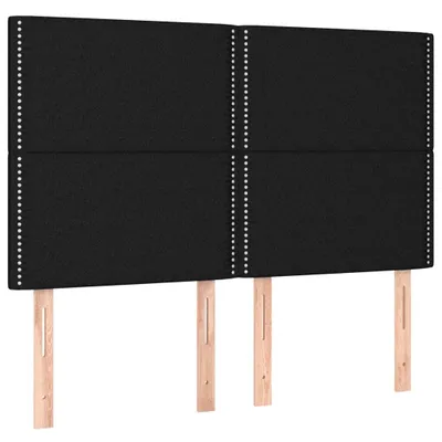 Immagine prodotto di vidaXL Testiere 4 pezzi nero 72x5x78/88 cm tessuto