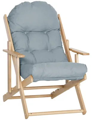 Produktbild von Akzentsessel, Relaxsessel, verstellbare Rückenlehne, Buchenholzrahmen, bis 120 kg, Hellgrau