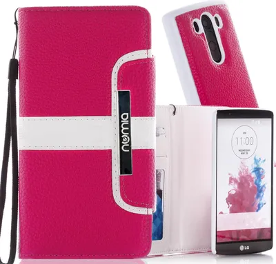 Produktbild von LG G3 (D855) Numia Bookstyle 2 in 1 Pink-Weiss