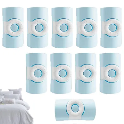 Produktbild von Bettlakenklammern - Bettlakenclips - Bettlakenhalter - 10 Stück - für Matratzen mit hohem Rand - Blau - gegen verrutschende Bettlaken
