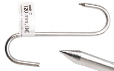 Image de KRAFTMANN 80912 Crochet de boucher, 120 mm, INOX