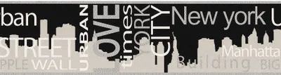 Produktbild von A.S. Création Bordüre Only Borders 9 grau metallic schwarz 5,00 m x 0,13 m 935671