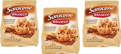 Produktbild von 3x Balocco Saracene Biscotti con grano saraceno e gocce di cioccolato Kekse mit Buchweizen und Schokoladenstückchen biscuits cookies 100% Italienische Kekse 700g