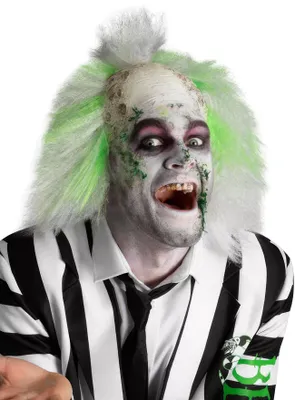 Produktbild von Beetlejuice Horror Perücke mit Halbglatze