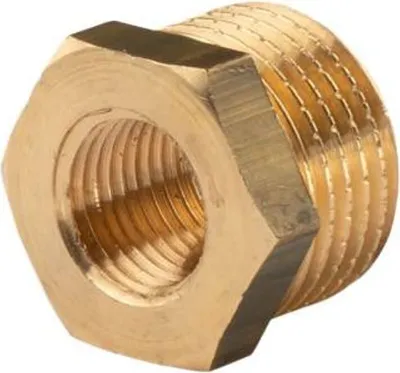 Produktbild von Messing Gewinde-Fitting Reduzierung 1/2'AG (DN 15) - 1/4'IG (DN 8) - schwere Ausführung