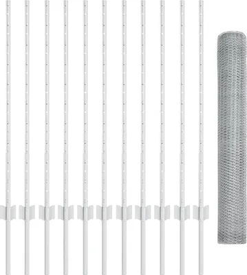 Produktbild von Möbel Gartenzaun Set Set aus 2 Verzinkter Stahl - Zaunzubehör 3336999