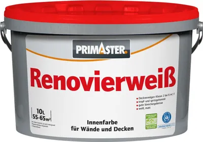 Produktbild von Primaster Renovierweiß konservierungsmittelfrei 10 L
