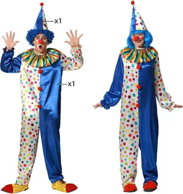 Produktbild von Verkleidung für Erwachsene Clown Blau - XL