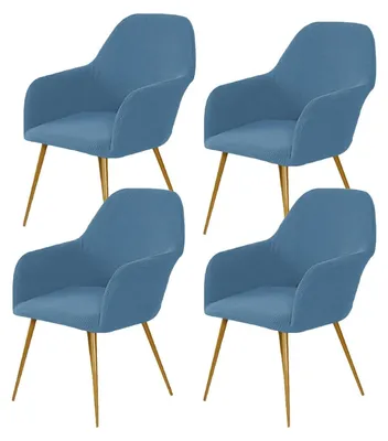 Immagine prodotto di Copri-sedie da pranzo elasticizzati con braccioli - Set da 4