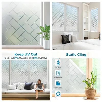 Obrázek produktu pro Okenní fólie na ochranu soukromí, statická přilnavost, ochrana proti UV záření, WP1056, 30 x 200 cm-a