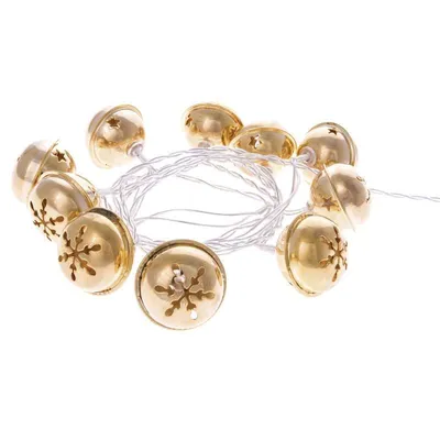 Produktbild von Weihnachtsbeleuchtung Emos ZY1972 LED Weihnachtsgirlande - goldene Glocken, 2xAA