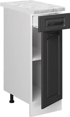 Produktbild von Küchenunterschrank Vicco R-Line Anthrazit Landhaus 30 cm AP Marmor, Model 45596