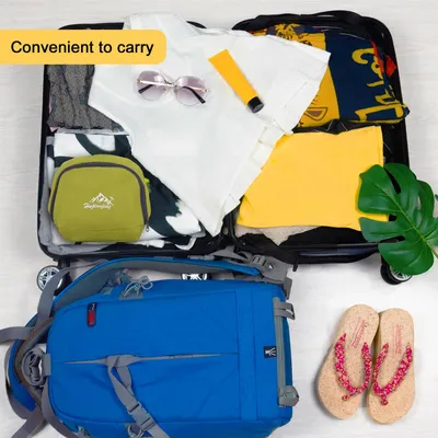 Image de Intirilife Sac à dos pliable ultraléger en citron vert - 36L Sac à dos de randonnée unie étanche - Daypack Outdoor pour le camping, la randonnée, les voyages, l'escalade, etc.