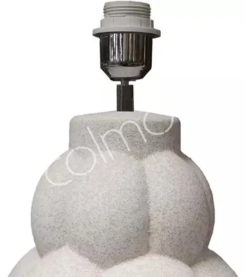 Obrázek produktu pro Stolní lampa, šedá, keramika, rozměry 23x23x40 cm