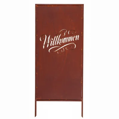 Produktbild von Edelrost Sichtschutz Garten Willkommen 120x50cm Decorative Abdeckung Rost