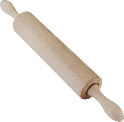 Produktbild von Metaltex Teigrolle aus massivem Buchenholz, 42 cm, im klassischen Design