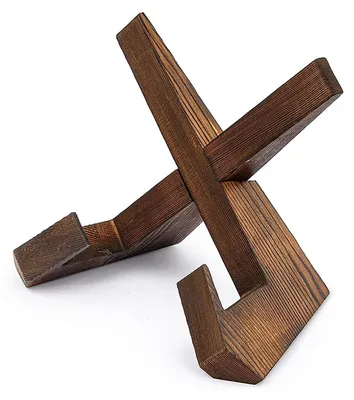 Image de Support en bois pour présentoirs de plaques, de photos ou de livres, de 16,5 cm, cadre décoratif pour table, idéal pour les photos, les plaques, les livres de cuisine, les disques et les livres. Couleur : gris anthracite
