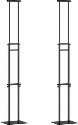 Immagine prodotto di vidaXL: 2 stand per fiere, colore nero, dimensioni 30 x 23,5 x 210 cm, acciaio