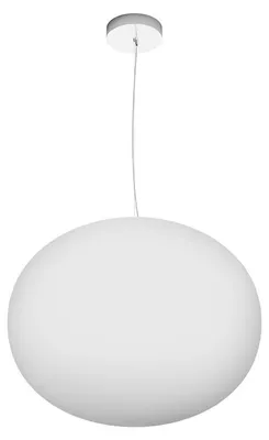 Produktbild von Zeitgenössische Aufhängung Soft Metall Chrom Opak Säure Glas 1 Licht E27 45Cm