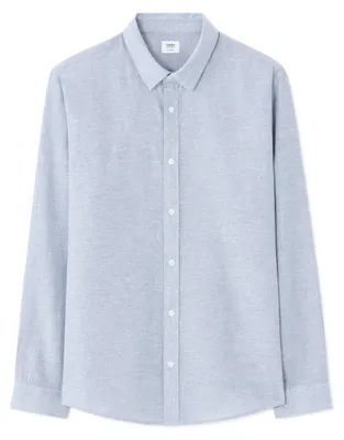 Produktbild von Celio Nalinco Leinen Hemd XL mit geradem Schnitt, langen Ärmeln und französischem Kragen