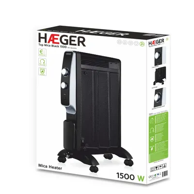 Image de Chauffage Haeger Top Mica Black 1500 W