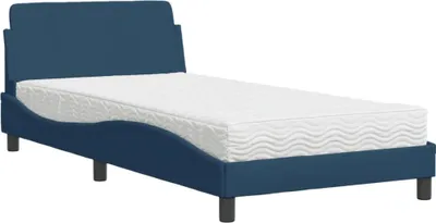 Obrázok produktu pre vidaXL Posteľ s matracom "Dover" modrá 100x200 cm látka