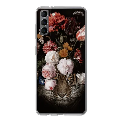 Produktbild von MuchoWow® Handyhülle Schutzhülle Hülle für Samsung Galaxy S21 Plus Blumen - Jan Davidsz de Heem - Tiger - Gemälde - Stillleben - Alte Meister Silikon Softcase Handy Hülle - Handy-Tasche