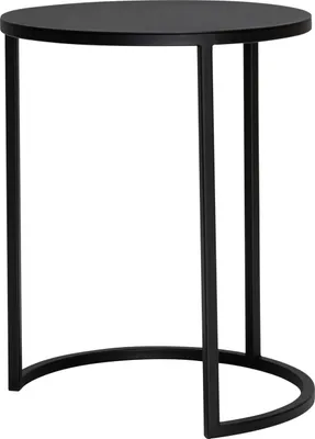 Produktbild von Beistelltisch - Schwarz - Ø 39 cm - pulverbeschichtetes Metall