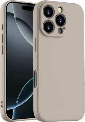 Produktbild von Hülle für iPhone 16 Pro Max Slim Liquid Silikon Gel Gummi Stoßfest Schutzhülle Titangrau
