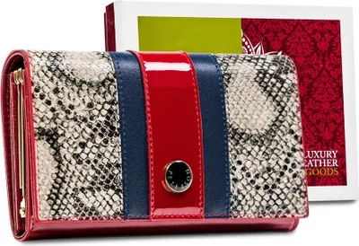 Produktbild von Peterson | Damenbrieftasche, aus Leder, mit Schlangenhautmotiv