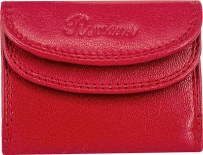 Produktbild von Mini Echtleder Portemonnaie – Kleine Handliche Geldbörse mit RFID-Schutz in Rot