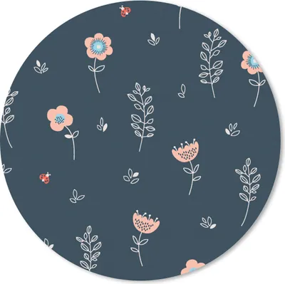 Produktbild von MuchoWow® Mauspad Mousepad Blume - Insekten - Muster 30x30 cm - Mousepads - Maus Mat - Pad - Mausunterlage - Tischunterlage - Schreibtischmatten