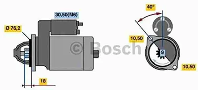 Produktbild von BOSCH 0 986 022 490 Starter Anlasser 1,1kW