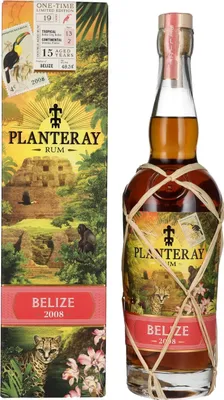 Image de Planteray Rum BELIZE Double Aged Rum ONE-TIME Limited Edition 2008 48,3% Vol. 0,7l en boîte cadeau