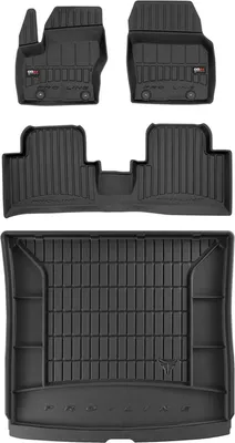 Zdjęcie produktu dla Zestaw dywaników podłogowych i wykładziny bagażnika OMAC do Ford Grand C-Max 2010-2019 guma 4x