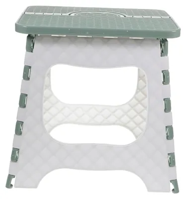 Produktbild von Klappstuhl aus Kunststoff in Grün – Tragbarer Haushaltsstuhl und Klapphocker für Outdoor-Aktivitäten, zusammenklappbar und platzsparend