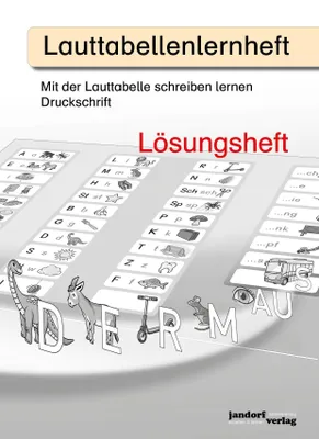 Produktbild von Lauttabellenlernheft (Druckschrift) (Lösungsheft)