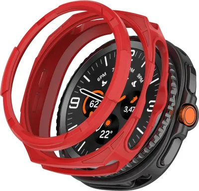 Image de TPU Protection boîtier pour Samsung Galaxy Watch 8 Classic 46mm Armor creux rouge