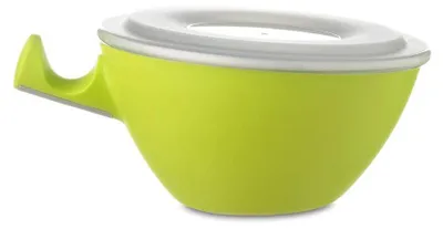 Essschale 750 ml mit Porzellan- und Kunststoffeinsatz, Deckel, lime