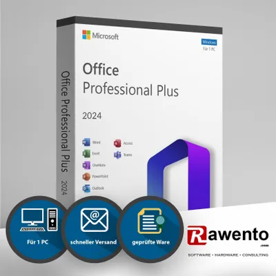 Produktbild von Microsoft Office 2024 Professional Plus | Download | Versand per E-Mail | Rawento