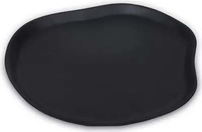 Produktbild von Casa Padrino Luxus Aluminium Tablett Matt Schwarz 60 cm - Deko Accessoires