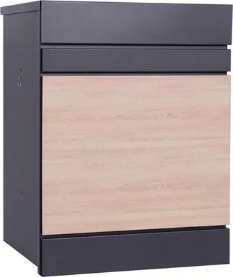 Produktbild von Briefkasten Paketbriefkasten Paketbox Holzdekor Paketkasten Standbriefkasten Box
