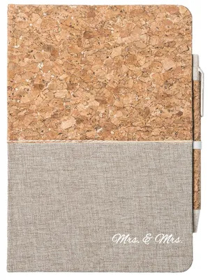Produktbild von Huuraa Notizbuch A5 Mrs. & Mrs. Schriftzug 80 Blatt inkl. Kugelschreiber Tagebuch Geschenkidee