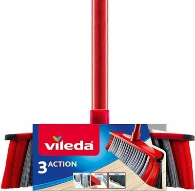 Zdjęcie produktu dla Vileda Miotła 3Action z Kijem do Zamiatania Podłóg