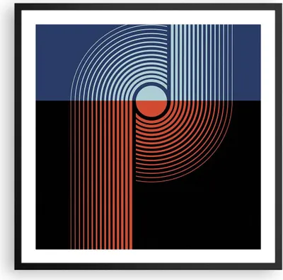 Produktbild von Gerahmtes Poster - Schwarzer Rahmen - Abstraktion Moderne Minimalismus - 60x60 cm - Wand Bild - Wanddeko - Wandbilder - Kunstposter - Wandposter - Bilderrahmen - Bilder - Kunstdruck - P2BAC60x60-4520