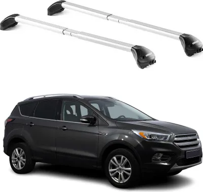 Produktbild von Dachträger Grundtäger für Ford Kuga mk3 2013-2019 5 tür 100kg Alu Silber 2x ABE